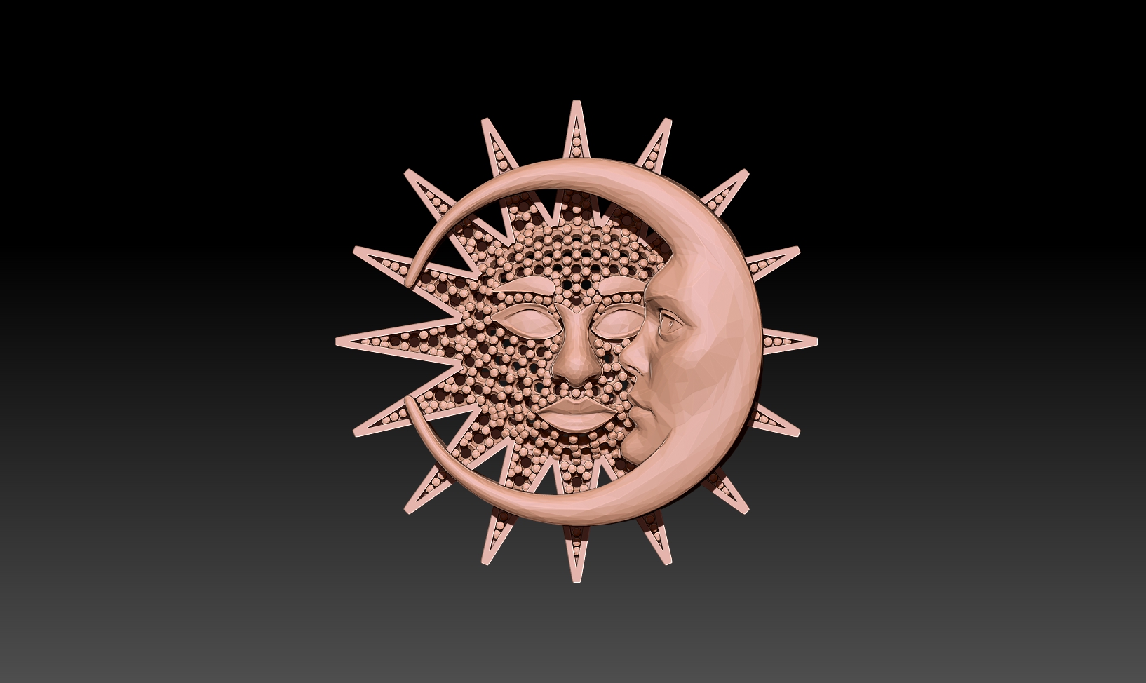 ayna Güneş kolye takı 3D print model - Mito3D