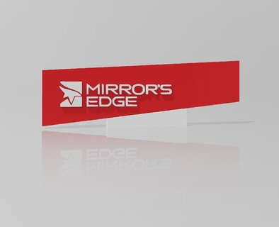 mirrors edge logo faith mirror's gamers gaming free running consoles xbox playstation 3d print model - Mito3D