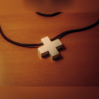 misato katsuragi's cross pendant - evangelion katsuragi anime necklace neon genesis mommy nerv cosplay sleeve 3d print model - Mito3D