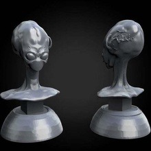 misc - alien bust 2016 art creatures 3d print model - Mito3D