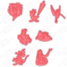 misc disney cartoon characters cookie cutter set 7 stamp cookies cook home cithen cutters animals tv 3d print model - Mito3D