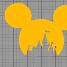 çeşitli Disney duvar Sanatı Sanat 3d print model - Mito3D