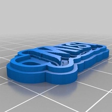misyon takı özelleştirilmiş anahtarlık 3d print model - Mito3D