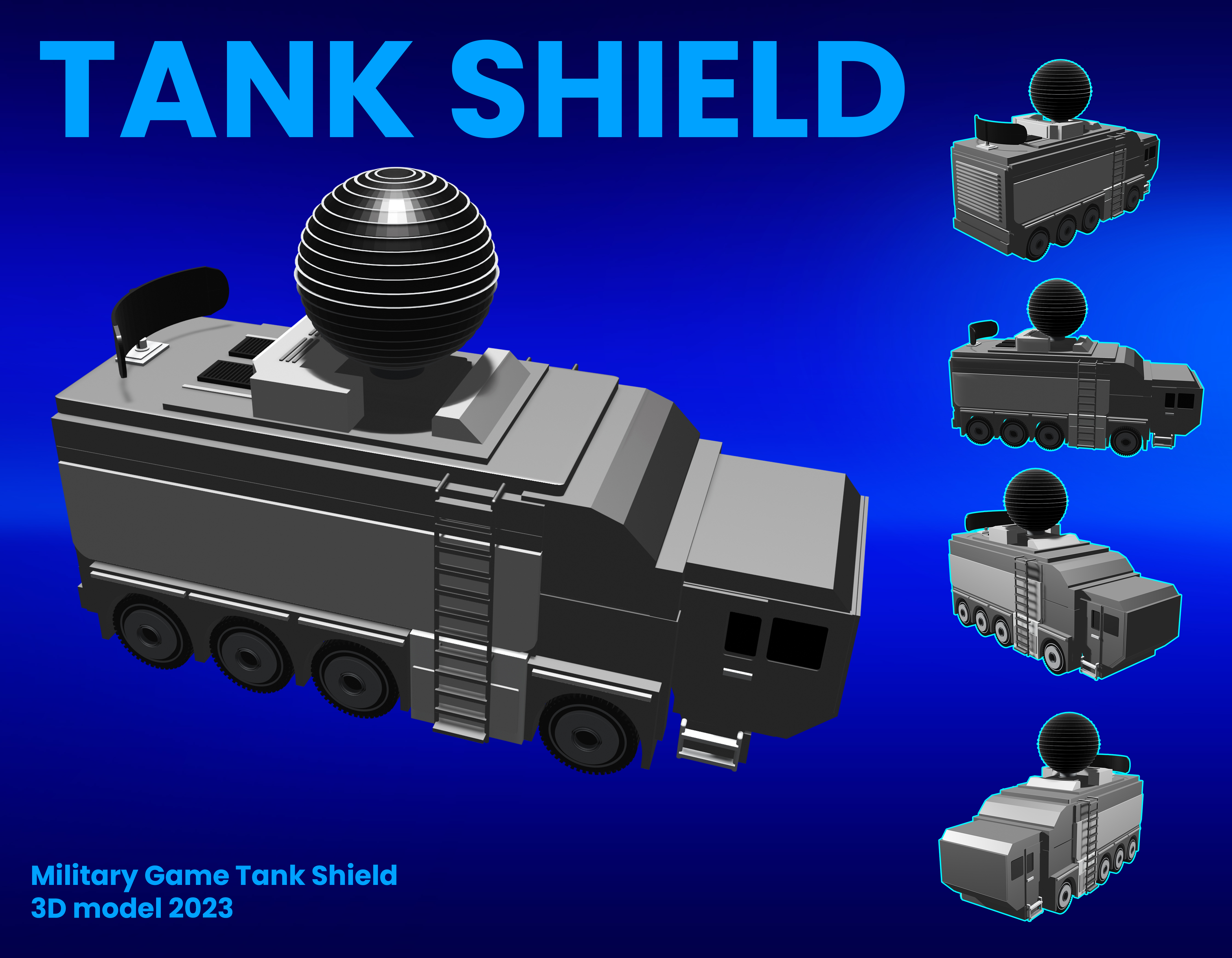 missile defense vehicle - gaming 2023 attacks enemies military shield anti-missile technologies tip defend 3D print model - Mito3D