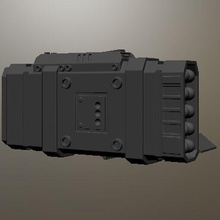 füze kapsül savaş oyunları oyun SMS silah 40k masaüstü koruma tank 3d print model - Mito3D