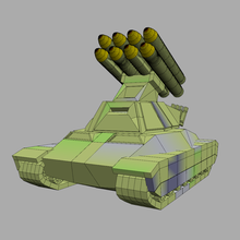 missile tank - 6mm 3d print model - Mito3D