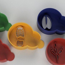 mistery Spuren, Tiere, Kreaturen Spiel - Spielzeug Kinder 3d print model - Mito3D