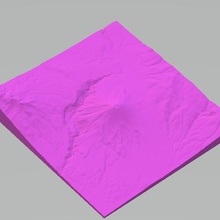 misti arequipa peru volcán arquitectura modelo montaña topografía Nevado campo escala 3d print model - Mito3D