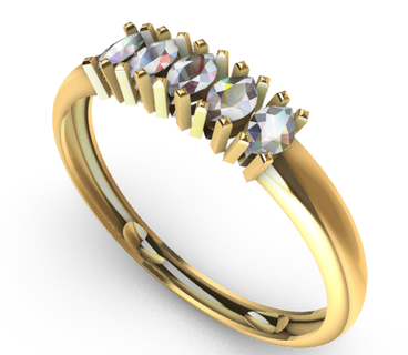 gosse calcul bague 300mm 200mm mariage l'amour engagement cadeau Swarowski bijoux solitaire 3d print model - Mito3D