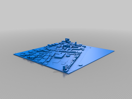 mit città universitaria boston Cambridge carta geografica Massachusetts edifici strutture 3d print model - Mito3D