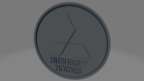 mitsubishi portavasos letras 3d print model - Mito3D