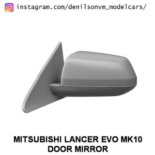 Mitsubishi lanceiro evo mk10 porta espelho 1 24 25 retrovisor 3d print model - Mito3D