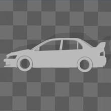 mitsubishi lanciere evo vii Visualizza portachiavi arte rally macchina 3d print model - Mito3D