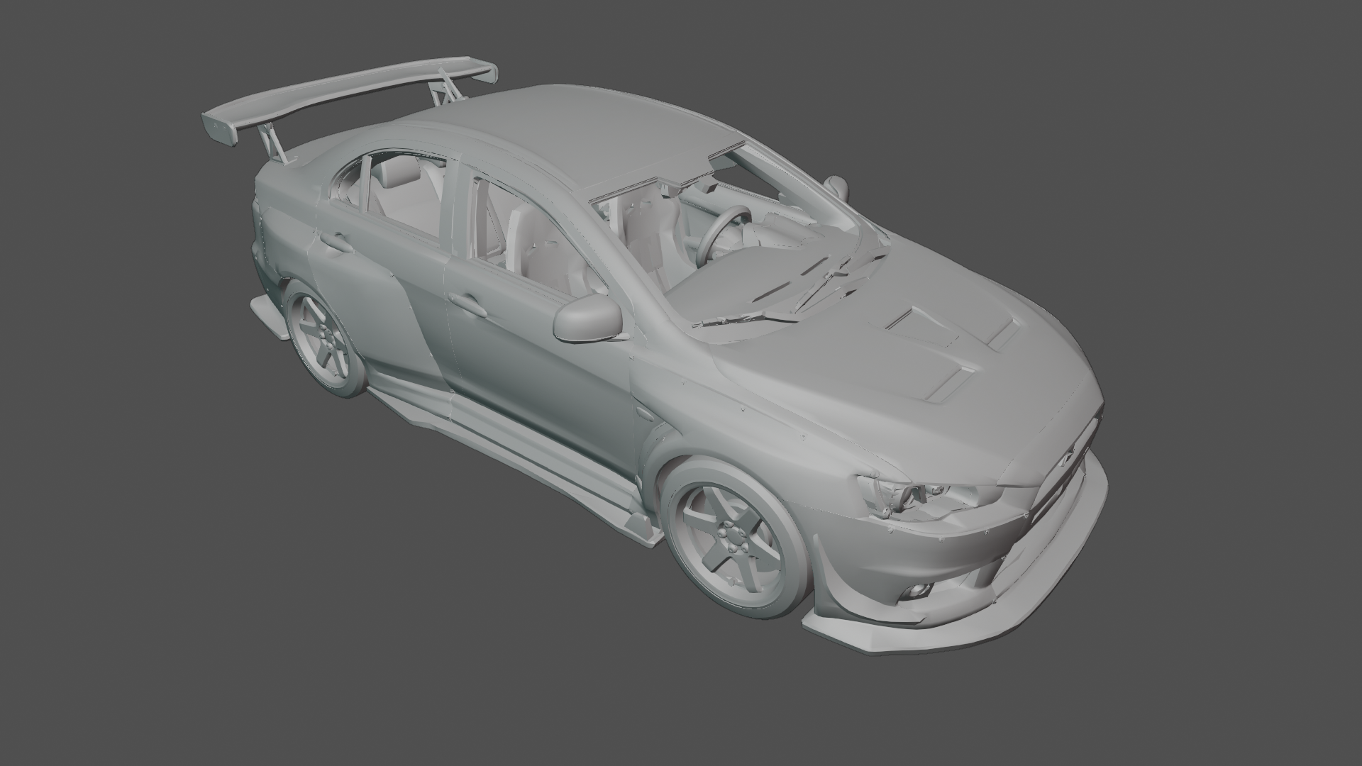 mitsubishi lancer evo x mistsubishi evoution 2013 2015 custom sports sedan car vehicle toy 3d print 3D print model - Mito3D