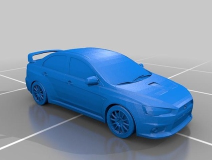 mitsubishi lancer evolution Game cars evo tunning detail only 3d print model - Mito3D