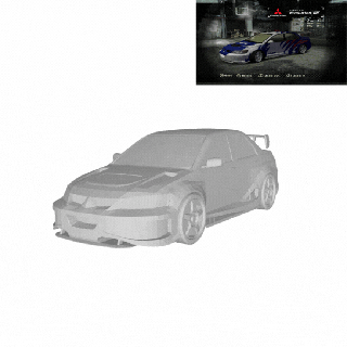 Mitsubishi Lancer Evolution viii erforderlich Geschwindigkeit Graf brauchen 3d print model - Mito3D