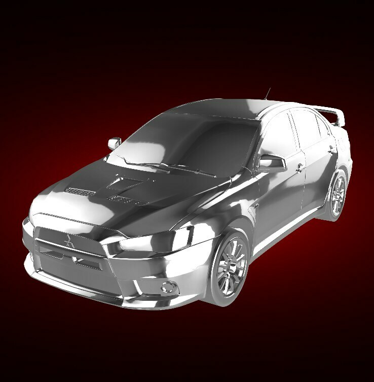 mitsubishi lancero evolución hogar casa suv automóvil coche vehiculo vehículo reunión carrera Deportes derby superdeportivo gt 3D print model - Mito3D