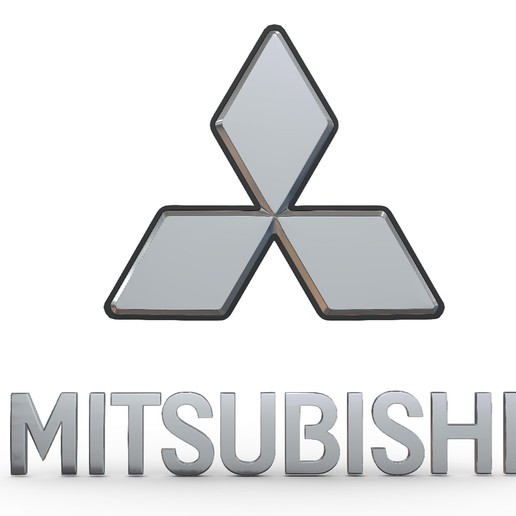 mitsubishi logo various auto avto car cars emblem model 3d part vehicle logos logotype detailed high sumbol company brand printable print new printout printer printing printed stl file obj 3D print model - Mito3D