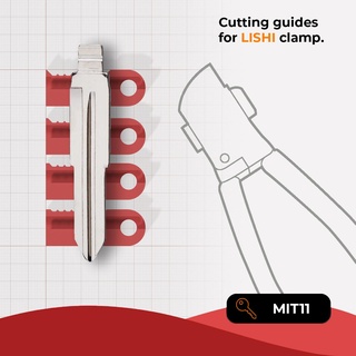 Mitsubishi mit11 corte guias lishi braçadeira chaveiro Ferramentas chave cortador plástico alturas 3d print model - Mito3D