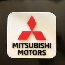 mitsubishi motors cartello con il logo vari 3d print model - Mito3D