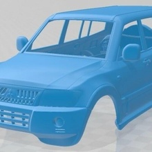 Mitsubishi pajero Montero vagon 2005 yazdırılabilir vücut araba 1 24 28 32 18 tarayıcı sürüklenme Ninco uçmak Kyosho scx eksenel traxxas mikro rahibe 3d print model - Mito3D