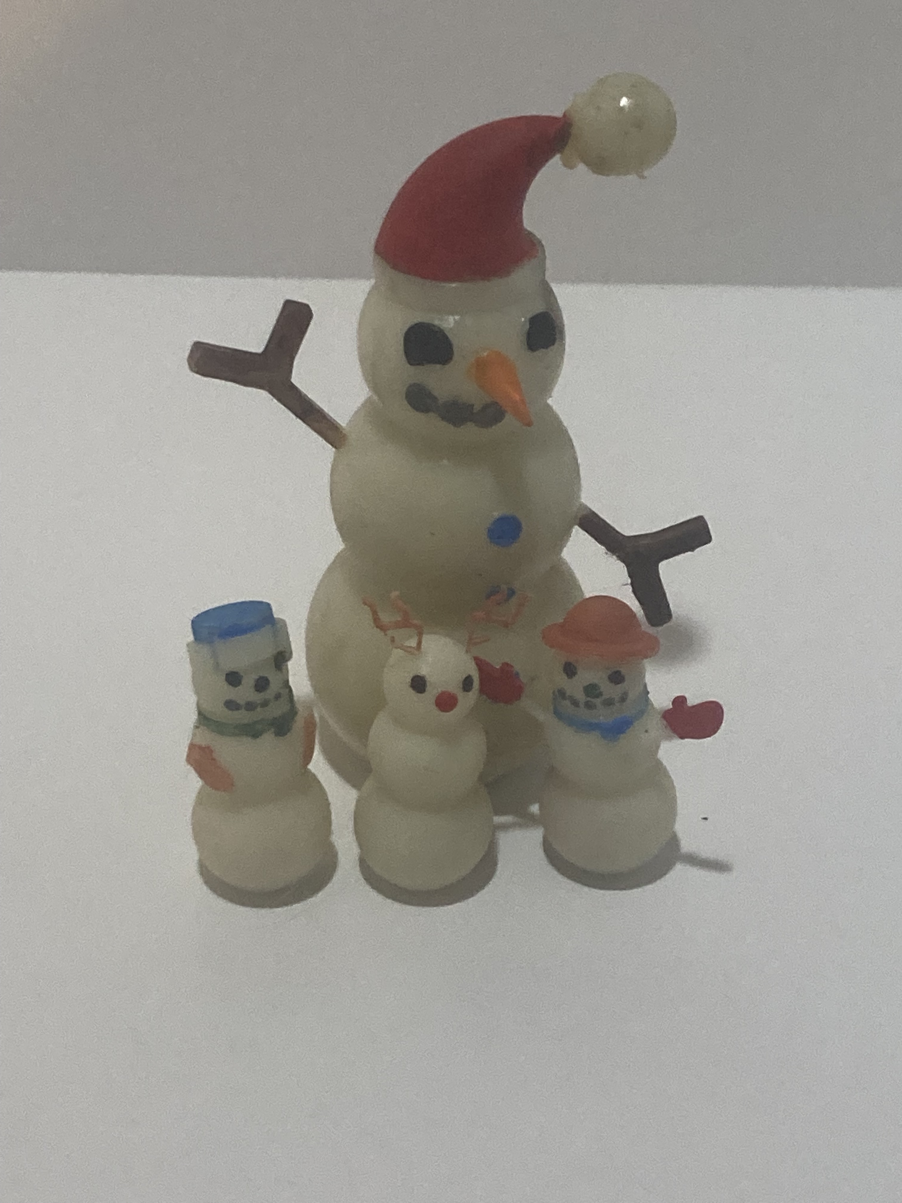 mescolare incontro pupazzo neve set commerciale licenza vari vacanza decorazioni Natale mestiere giocattolo 3D print model - Mito3D