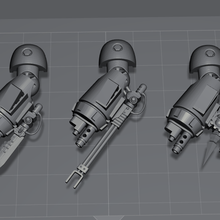 misturado marcial variado braços crono desencadear bots cogboy marciano remixar corpo escuro 3d print model - Mito3D