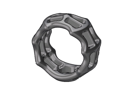 gemischt modern Design Ring mehrere Größen unisex Frau Schmuck Halskette Schlüssel Modus Größe Ästhetik Allianz 3d print model - Mito3D