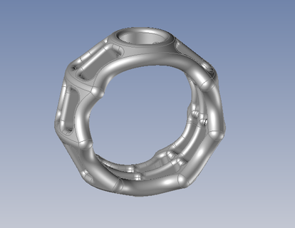 gemischt Ring modern Licht Segeltuch Design Modus Schmuck Original Spinne Halskette Anhänger Mathematik 3d print model - Mito3D