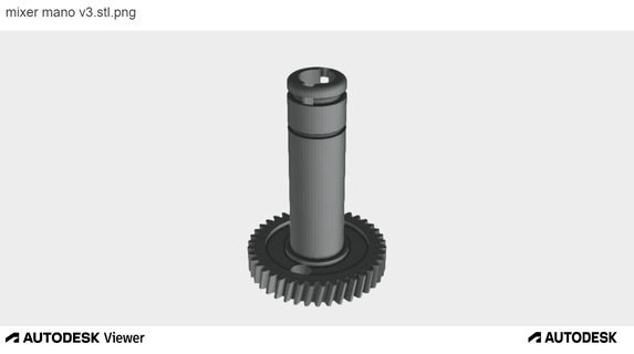 mixer gear shaft 3d print model - Mito3D