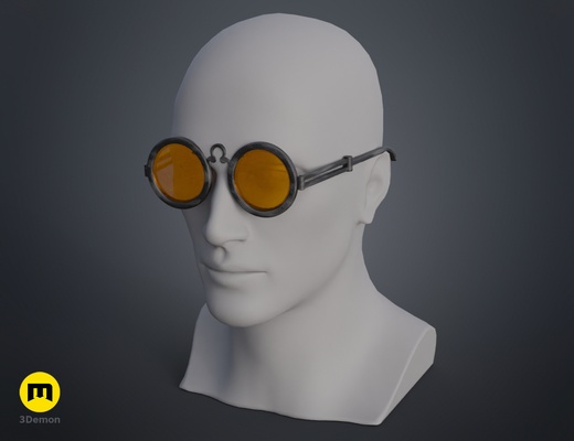 mizu lunettes bleu œil samouraï séries pliable cosplay 3d impression 3d print model - Mito3D