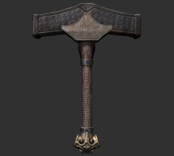 mj Claro mjolnir Thor Thor's martelo nórdico mitologia 3d print model - Mito3D