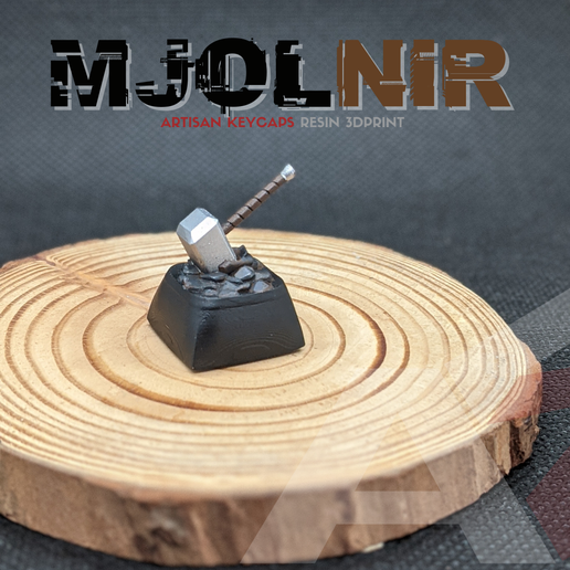 mjolnir arte portachiavi artigianali keycaps 3D print model - Mito3D