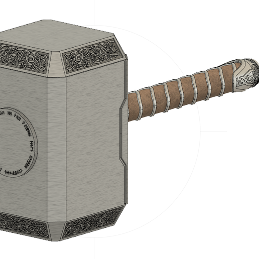 mjolnir Thor martillo maravilla nórdico fantasía 3D print model - Mito3D