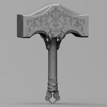 mjolnir hammer Thor Deus guerra Ragnarok 3d print model - Mito3D