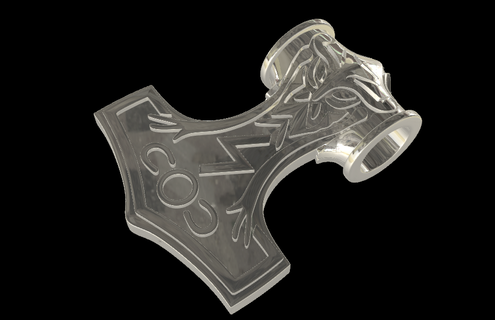 mjolnir pingente disse colar Thor maravilha ucm Asgar 3d print model - Mito3D