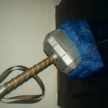 mjolnir rock base home pen holder thor thors hammer office 3d print model - Mito3D