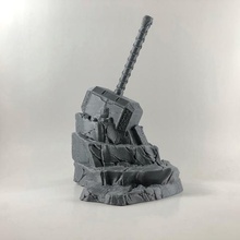 mjolnir rock pedra a arte thor martelo vingadores 3d print model - Mito3D