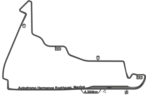 mjs2210 f1 Messico circuito 3d stampa gara traccia 2023 car corsa formula1 formula 1 3d print model - Mito3D