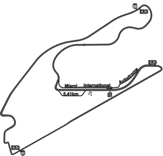 mjs2210 f1 miami circuito 3d impresión carrera pista 2023 car carreras formula1 formula 1 fórmula 3d print model - Mito3D