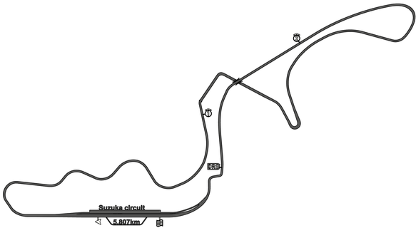 mjs2210 f1 Suzuka Schaltkreis 3d Drucken Rennen Spur 2023 car formula1 formula 1 Formel 3d print model - Mito3D