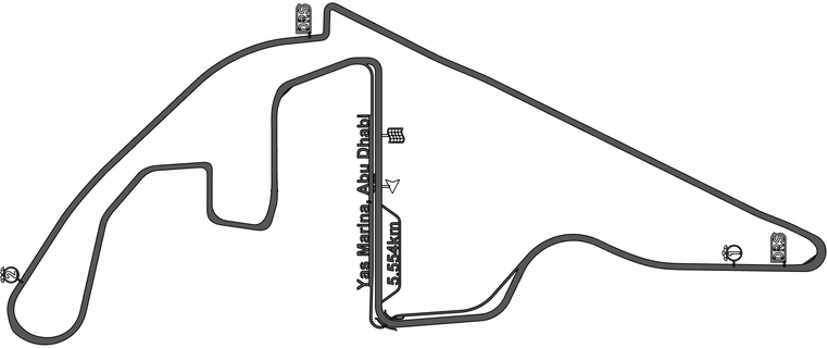mjs2210 f1 yas marina circuit 3d printing race track 2023 f1-car racing formula1 formula-1 formula abu dhabi 3d print model - Mito3D