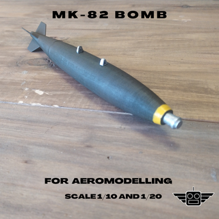 mk 82 bomba aeromodelismo artilugio rc avión pájaro guerra OTAN otan tonto USAF raf 3d print model - Mito3D