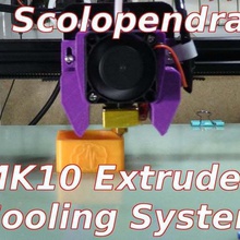 mk10 extruder cooling scolopendra - tronxy x3 x3s x5s tool 3dprintable 3d printer parts printing active cooler duct fan hotend nozzle sgabolab 3d print model - Mito3D