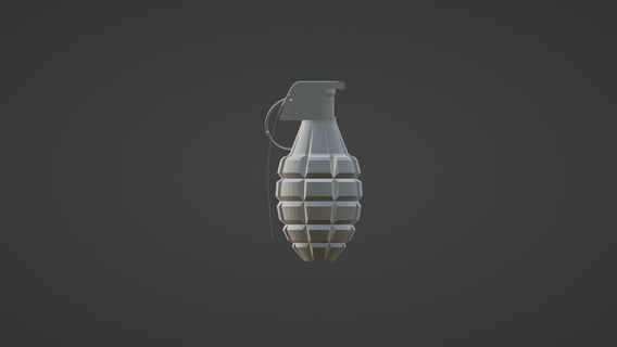 mk2 grenade explosif Grenade armes explosifs fragmentation frag arme militaire fusée défi jouet faible poly math art 3d print model - Mito3D