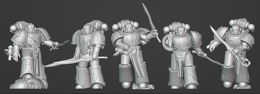 mk4 word bearers vakrah jal Game war hammer space marine marines horus heresy chaos of 3d print model - Mito3D
