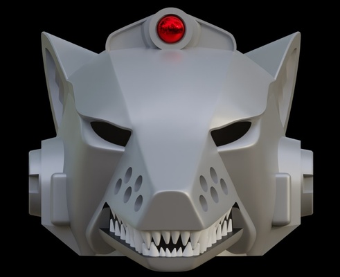 mk6 space wolves helmet wearable wolf marine 3d print model - Mito3D