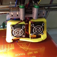 mk8 dual extruder prusa mendel tool 3d printer extruders two colors i3 i2 fan duct extrusion 3d print model - Mito3D