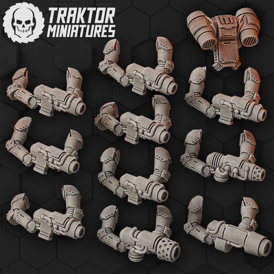 mk hex traiçoeiro artilheiro armas jogos guerra 28mm escuro scifi tampo mesa mkhex 3d print model - Mito3D