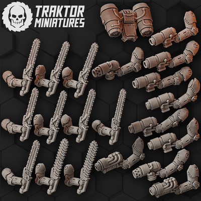 mk hex traiçoeiro atacante armas jogos guerra tampo mesa 28mm escuro scifi mkhex 3d print model - Mito3D